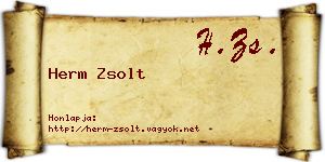 Herm Zsolt névjegykártya